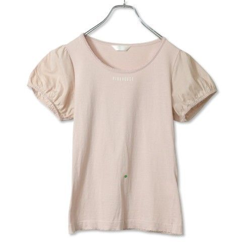 ピンクハウス☆パフスリーブTシャツ ピコレース サイズM