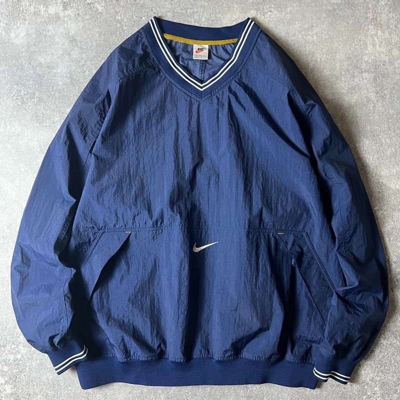 90s NIKE センター スウォッシュ ロゴ 刺繍 プルオーバー