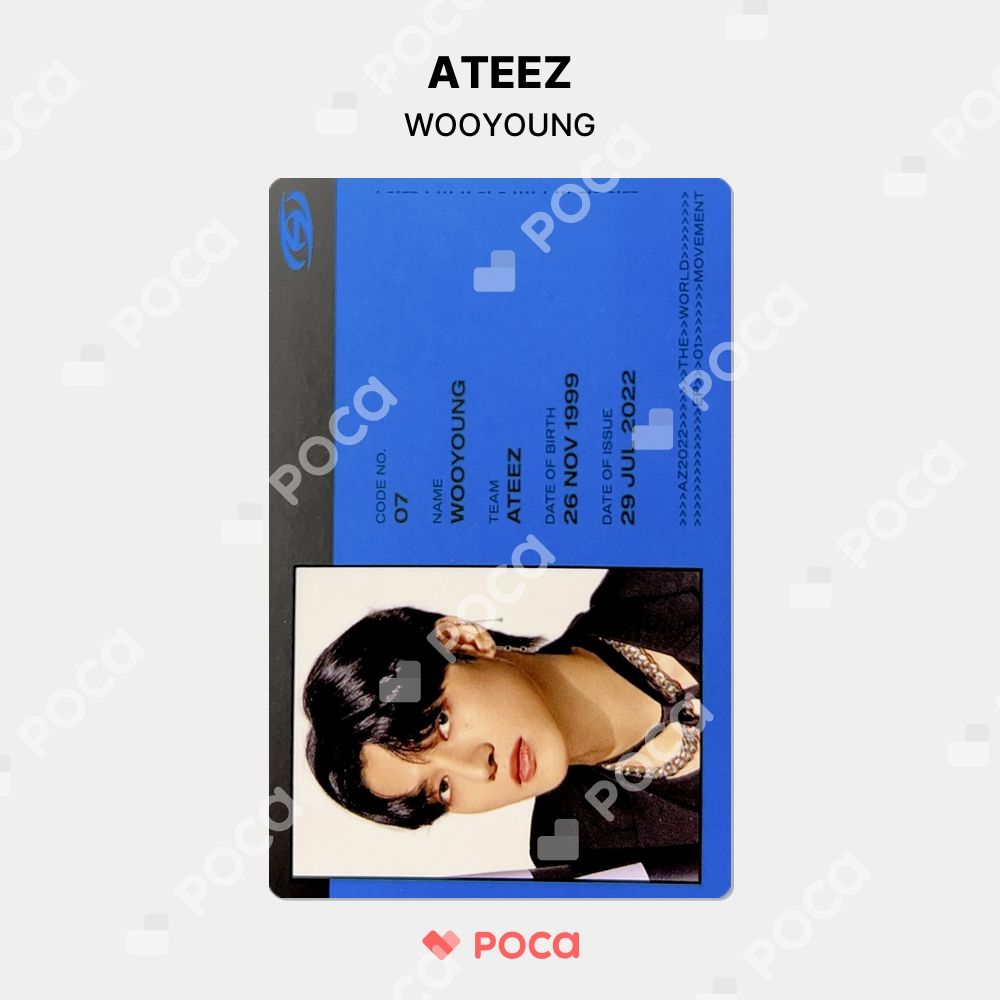ATEEZ the world ウヨン movement kq 特典 トレカ ATEEZ ウヨン THE WORLD MOVEMENT JPFC限定トレカ - メルカリ