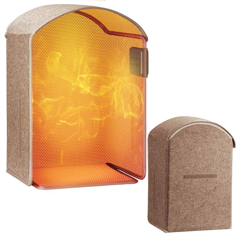 HAGOOGI パネルヒーター デスク下 足元ヒーター デスクヒーター 一人用 こたつ 3段階温度調節 70℃|60℃|50℃ 2|4|6時間タイマー 過熱保護 転倒オフ フットウォーマー 足元 省エネ 折り畳み式 オフィス 冷え対策 暖房器具 1