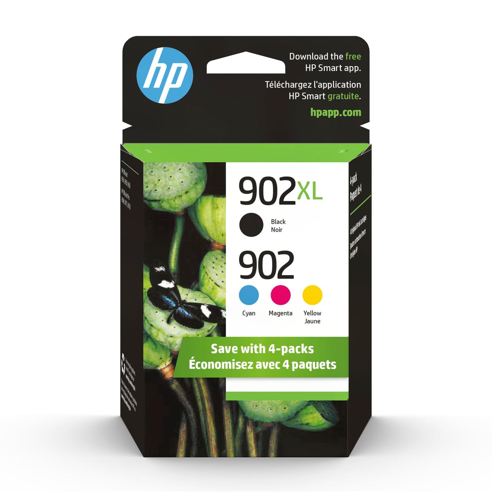 HP 902XL/902 ハイイールドブラックそしてスタンダードC/M/Y カラーインクカートリッジ T0A39AN 