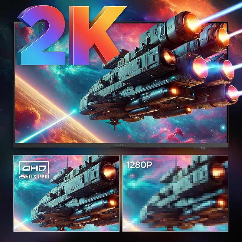 超美品KOORUI QD-MiniLED 27インチゲーミングモニター量子ドット Amazon.co.jp: KOORUI QD-MiniLED 27インチ ゲーミングモニター 4K