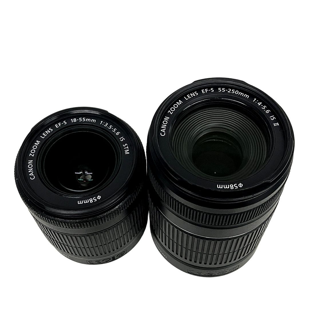 中古】 Canon EOS kiss X7 EF-S 18-55mm F3.5-5.6 55-250mm F4-5.6