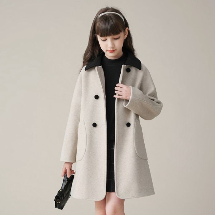 キッズ アウター 子供コート チェスターコート 子供服 子供 フォーマル コート ロングコート 女の子 お出かけ トップス 防寒着 防寒コート 秋冬コート 結婚式 通学 発表会 プレゼント minge