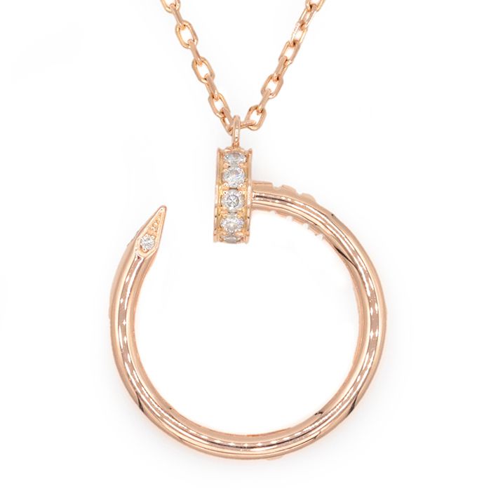 CARTIER カルティエ ジュストアンクル ネックレス ダイヤモンド ピンク  