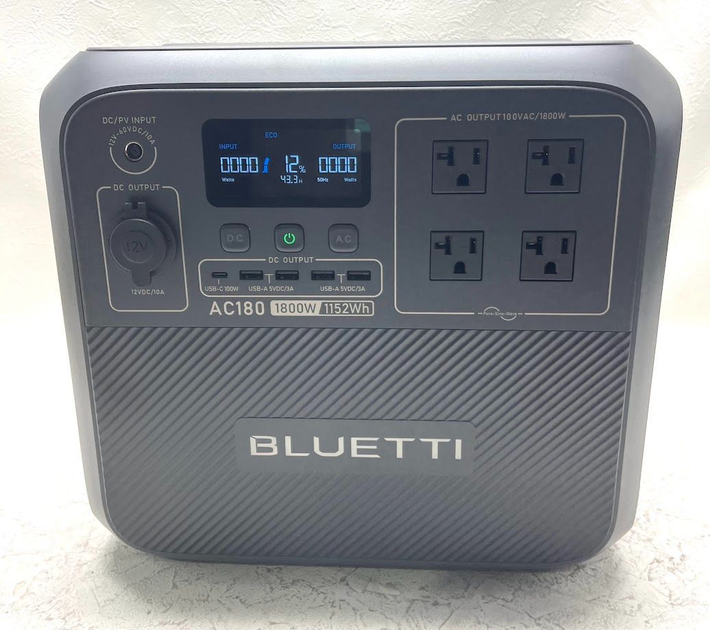 BLUETTI AC180 ポータブル電源 1800W - 発電機・ポータブル電源