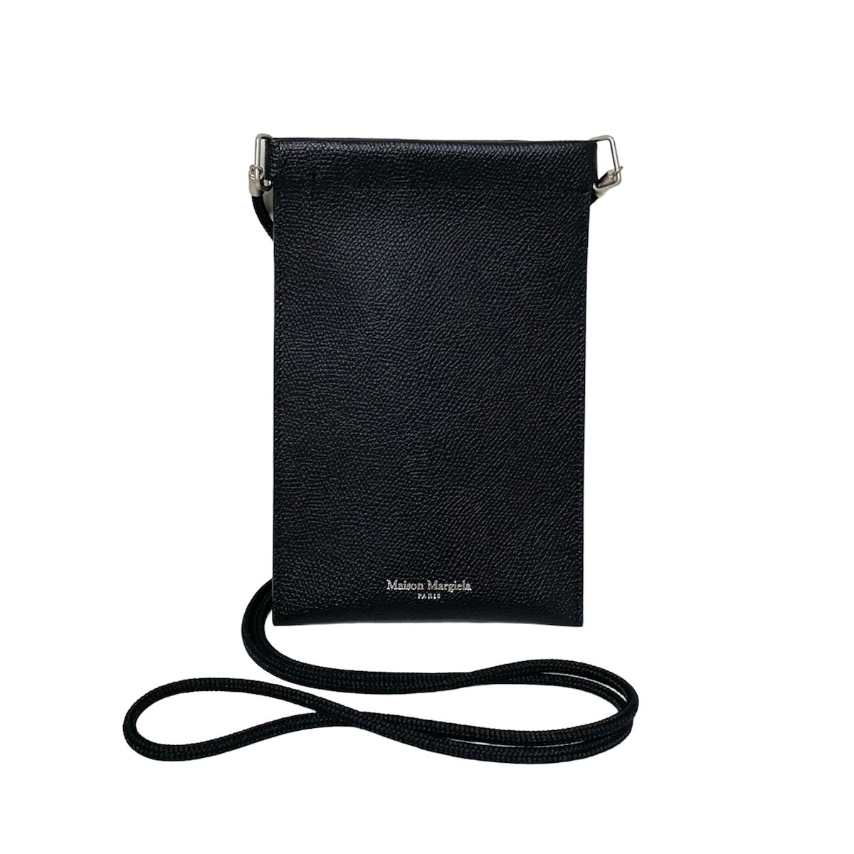 Maison Margiela メゾンマルジェラ 財布 - S55UI0207 黒 ショルダーウォレット レザー