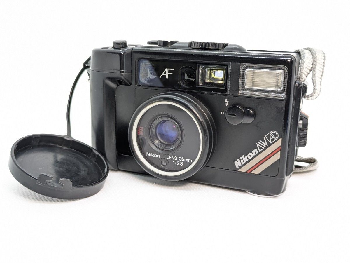 ＊ 上品＊ ニコン Nikon L35AW AD 35mm F2.8 防水 コンパクトフィルムカメラ ピカイチ カリブ ブラック 動作0K 525