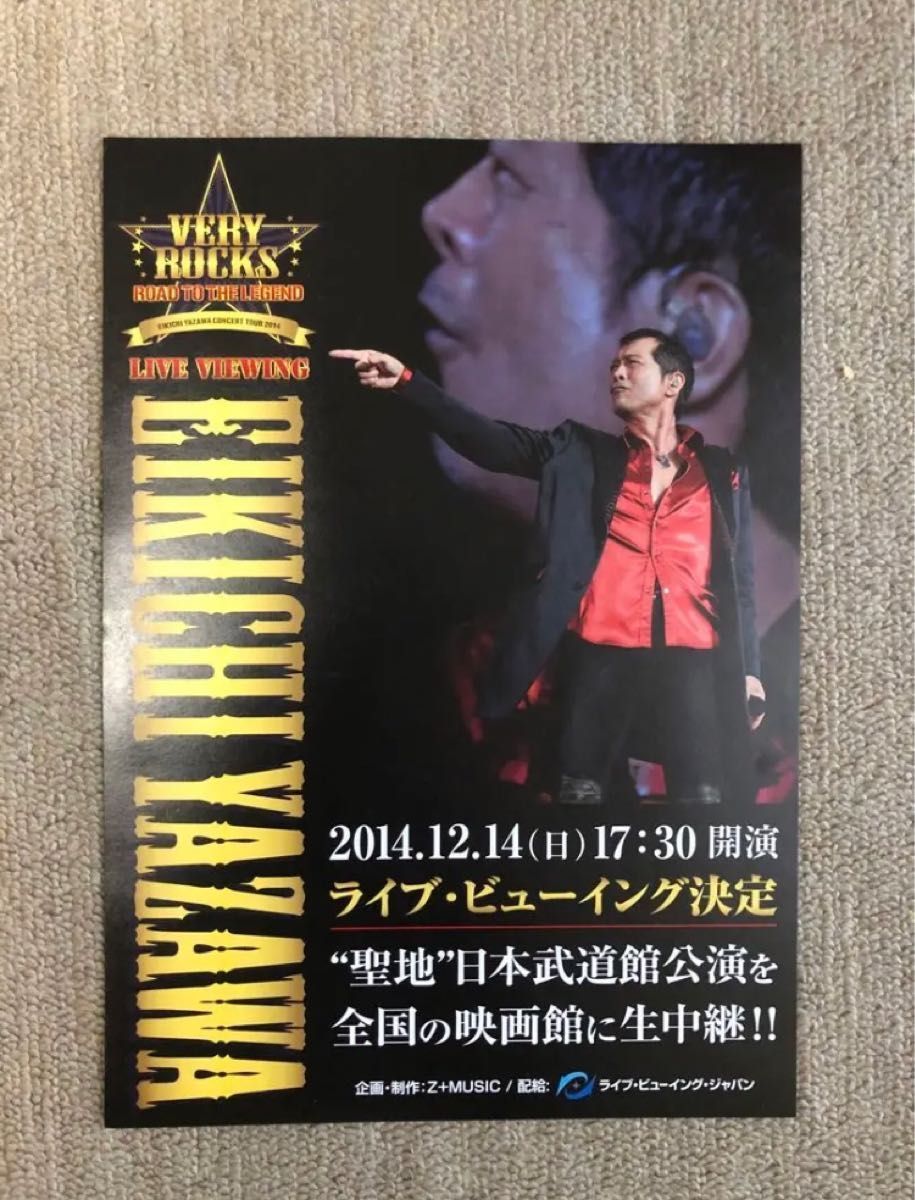 矢沢永吉　チラシ 矢沢永吉 2014 ライブビューイングチラシ - メルカリ
