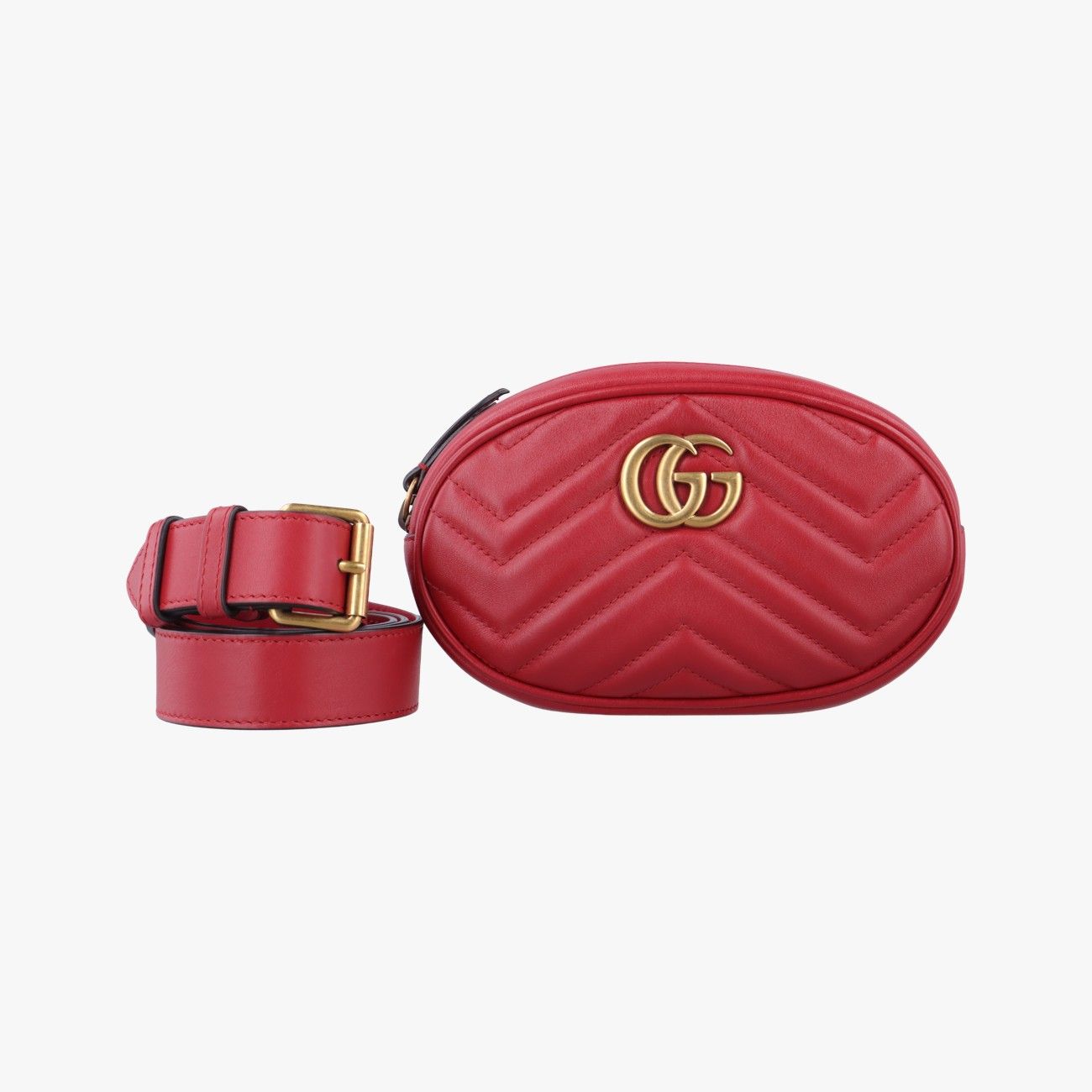 グッチGucciGGマーモントレッドレザー476434C025540549