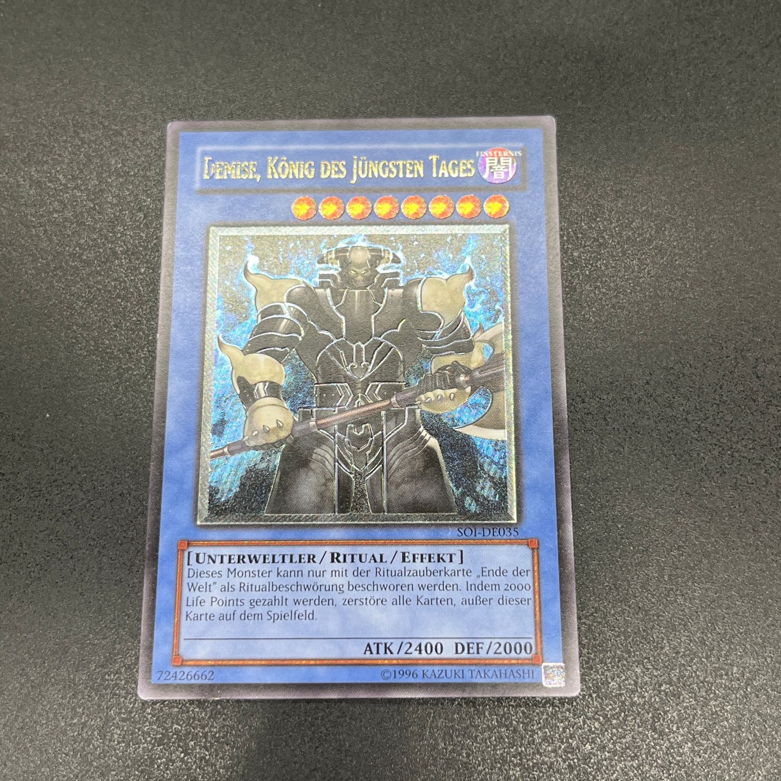 遊戯王 終焉の王デミス アジア 旧アジア 1st レリーフ 亜レリ PSA10