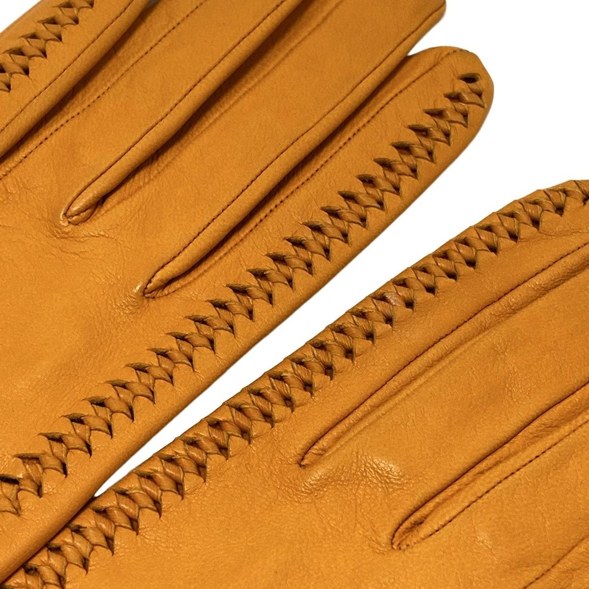 HERMES(エルメス) 手袋 7 レディース - オレンジ レザー - メルカリ