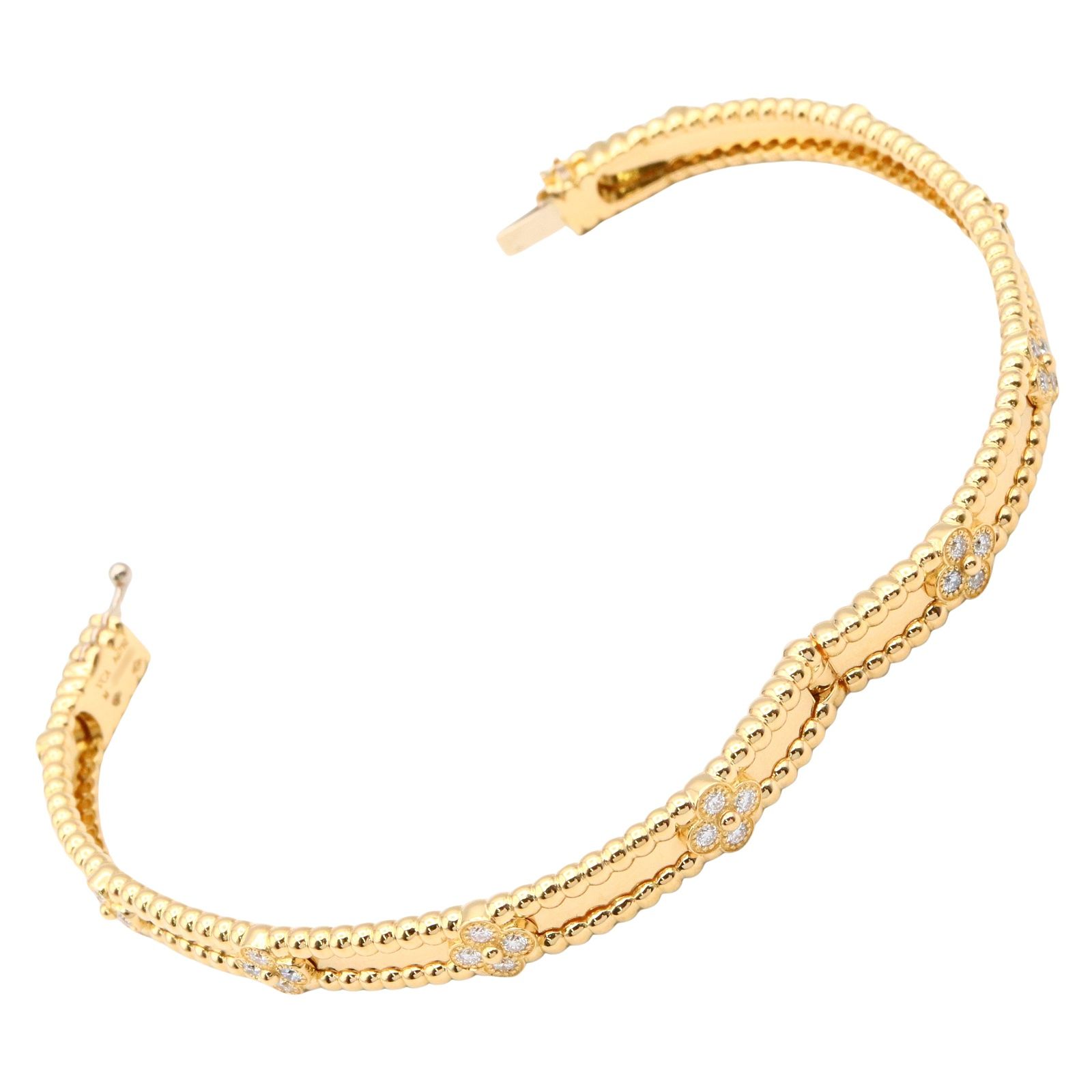 ペルレ クローバー ブレスレット、スモールモデル 18K イエロー