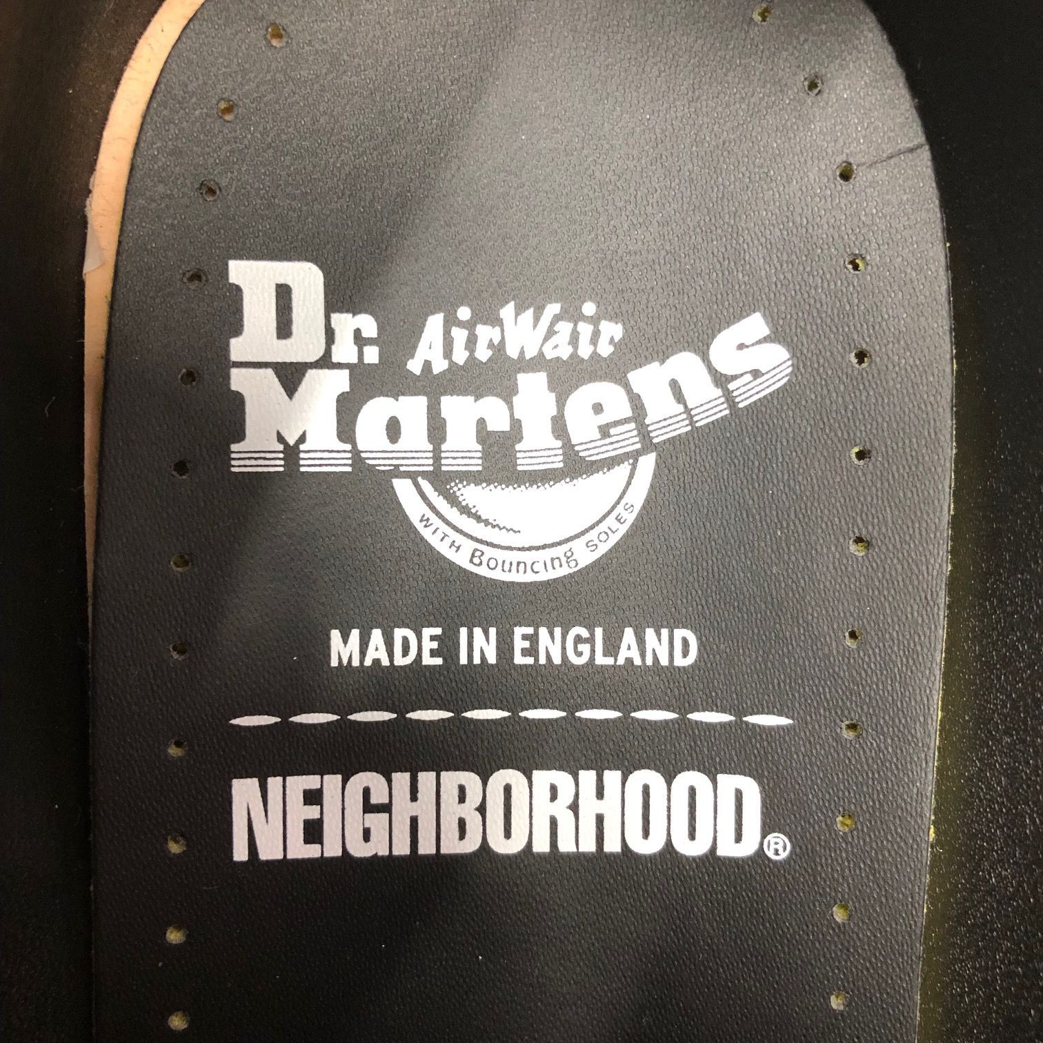 NEIGHBORHOOD Dr.Martens NHDM. 3 Eye CL-SHOES 27593922　コラボ ペイント レザー シューズ 短靴 ネイバーフッド ドクターマーチン 29cm 64367A1