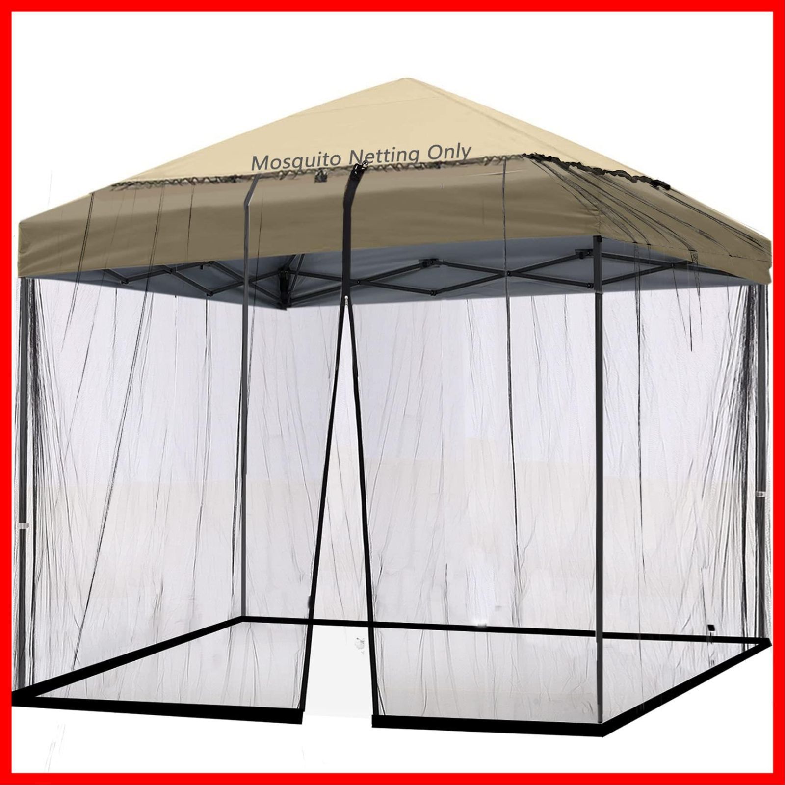 商品 2.3m x x 3m ガーデンパラソル蚊帳 3m キャンプ タープテント用メッシュ 防虫ネット 蚊帳テント 屋外 アウトドア 蚊帳 SOOSPE-MZ