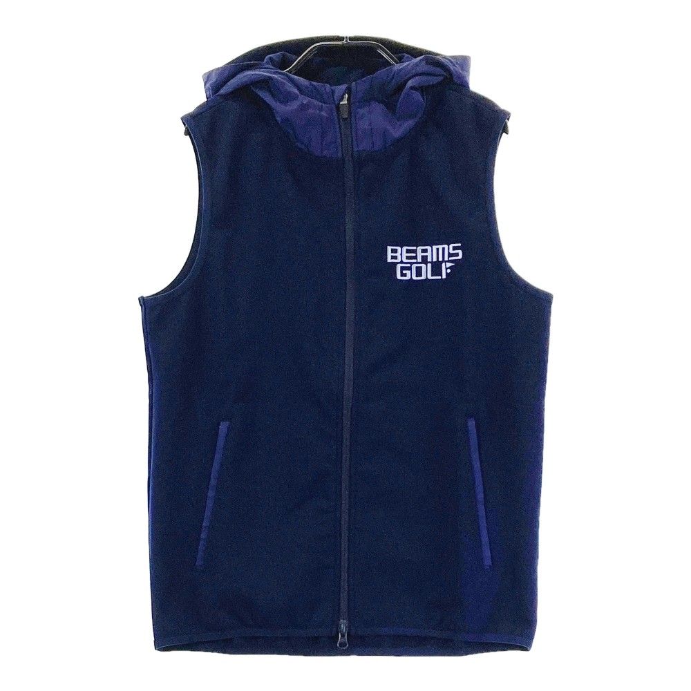 BEAMS GOLF フード付きベスト M ネイビー サイズ：S BEAMS GOLF ビームスゴルフ フード付 ジップベスト ネイビー