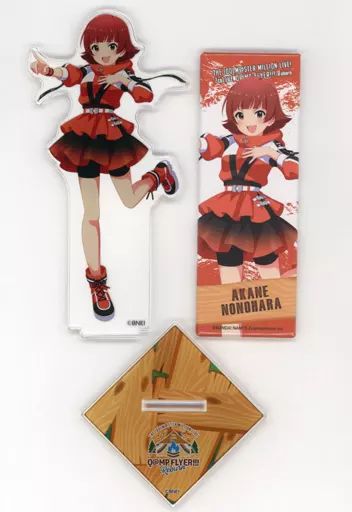 中古】雑貨 野々原茜 公式アクリルスタンド＆ロング缶バッジ 「THE