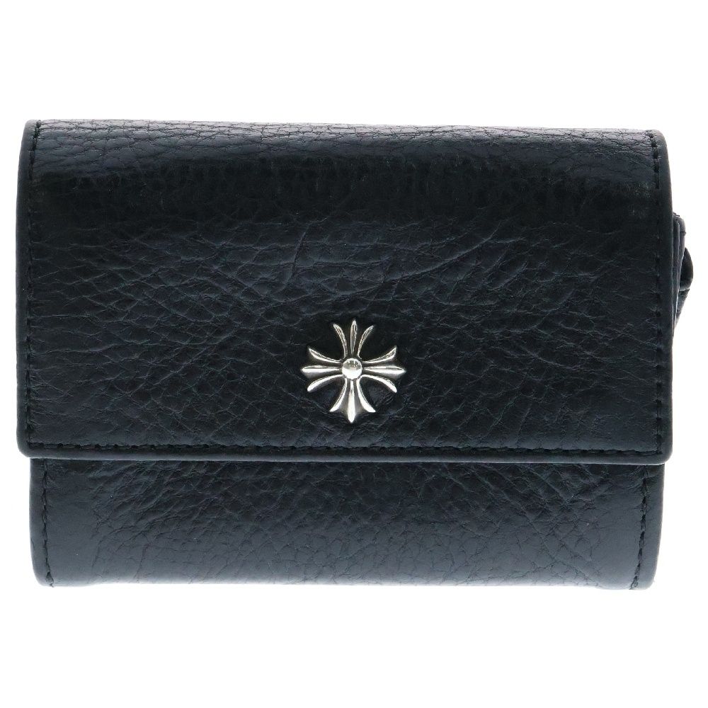 CHROME HEARTS クロムハーツ TINY WALLET タイニーウォレット CHプラスボタンレザーウォレット財布
