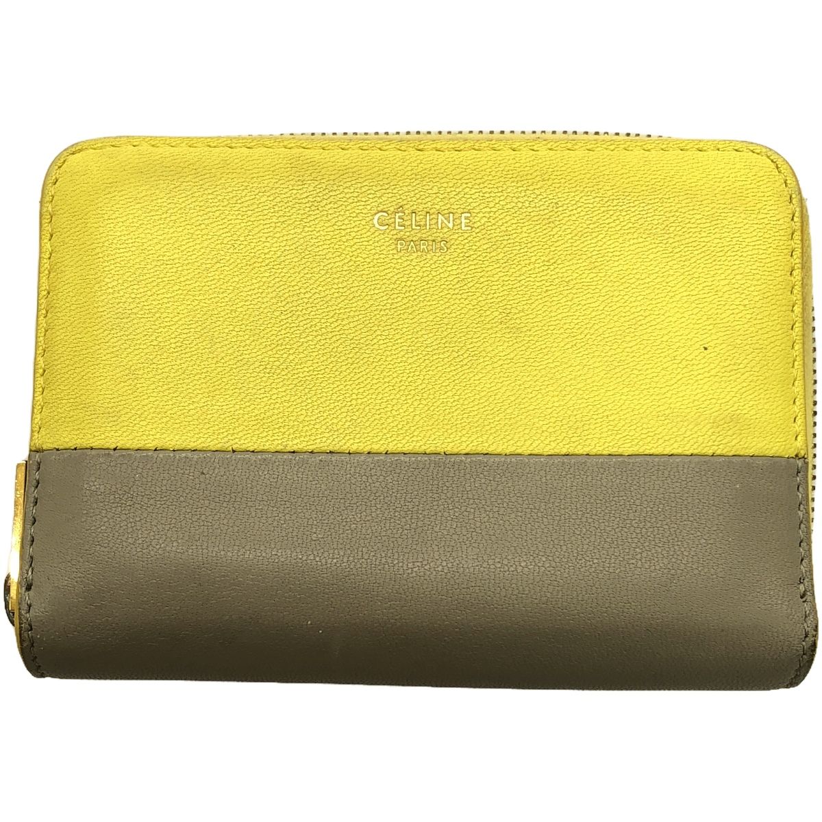 CELINE セリーヌ フィービー期 ラウンドジップ バイカラーコインケース 