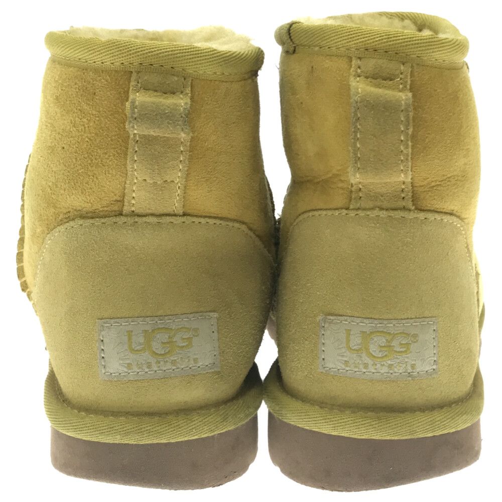 UGG イエロー ショートムートンブーツ　サイズ6 UGG (アグ) クラシックミニ ショートブーツ イエロー ムートン