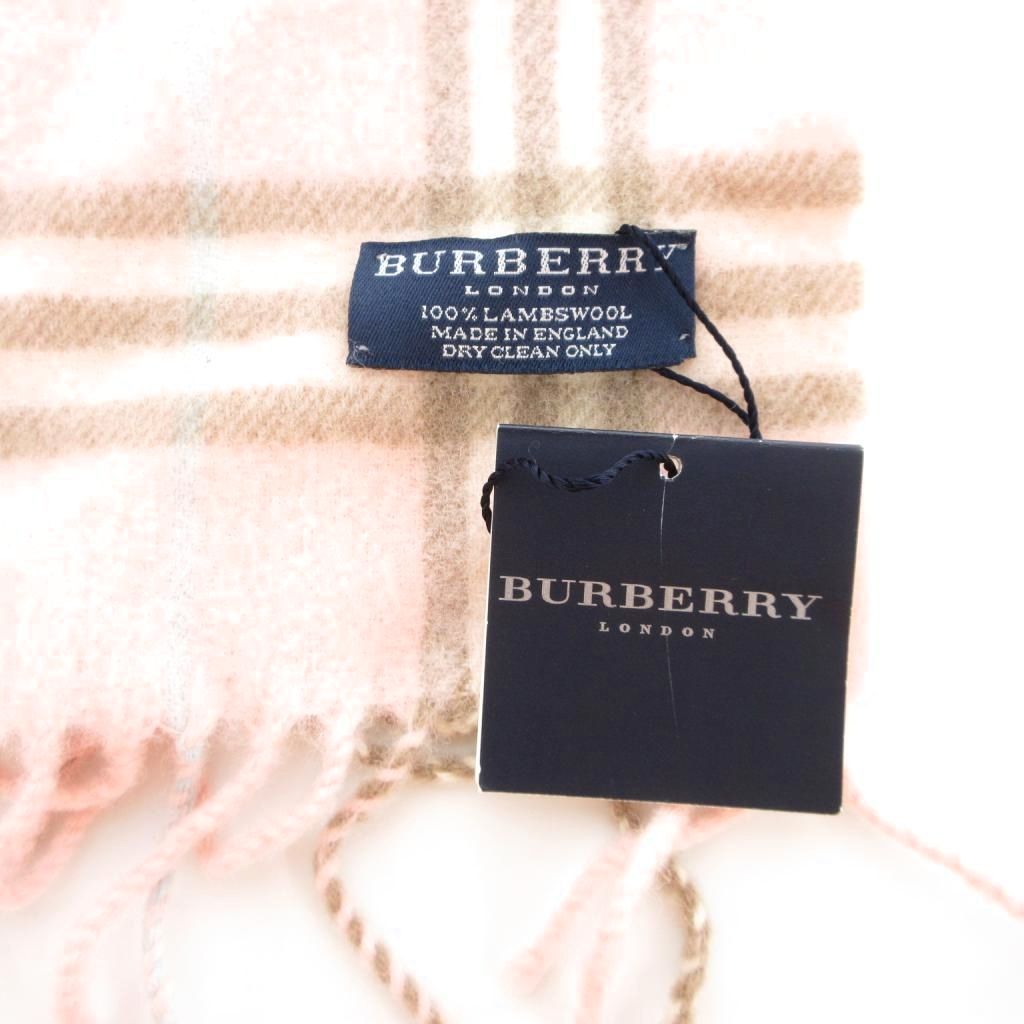 バーバリー ロンドン BURBERRY LONDON タグ付き マフラー ラムウール