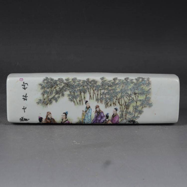 景徳鎮 陶磁器 パステル竹林七賢 人物屏風 装飾品 工芸品 美術品 置物 景徳鎮 陶磁器 パステル竹林七賢 人物屏風 装飾品 工芸品 美術品