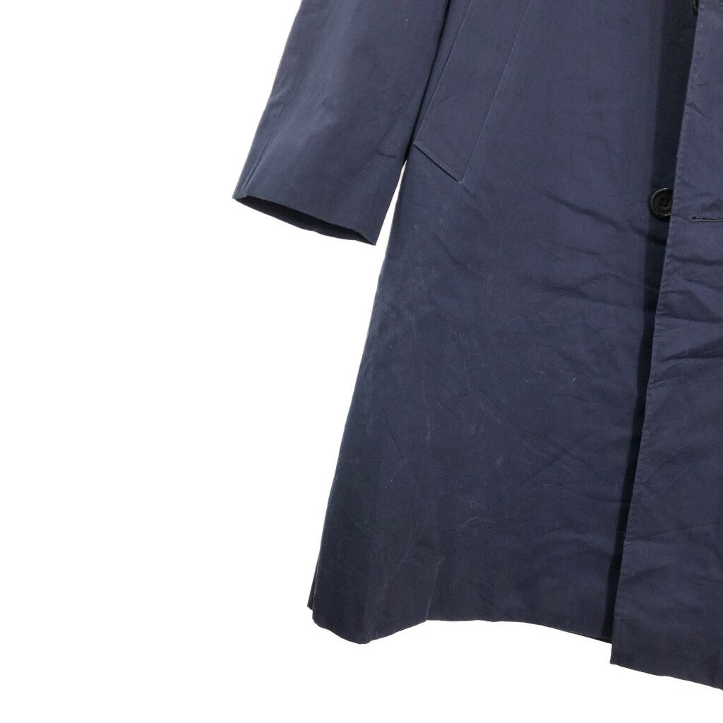 Aquascutum アクアスキュータム ステンカラーコート ネイビー (メンズ 42 REG)  古着 R8440