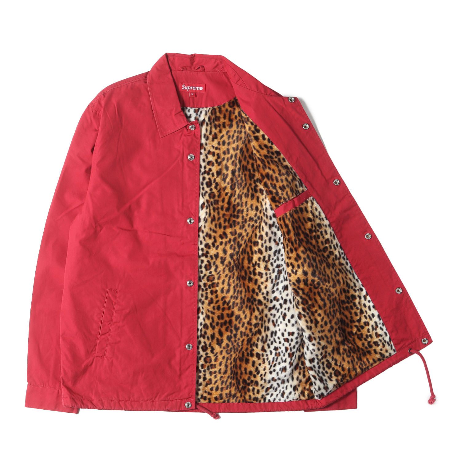 Supreme シュプリーム ジャケット レッド サイズ:M | 裏地レオパード柄 