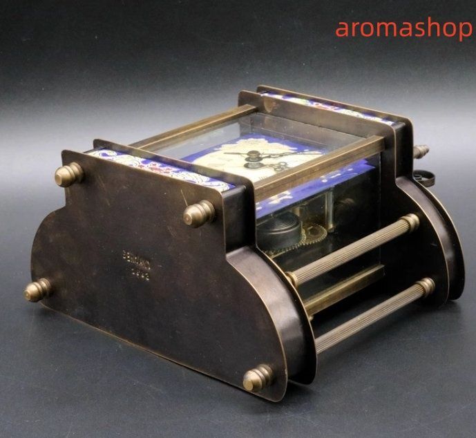 正規品 置き時計 西洋時計 トレロ 機械時計 景泰藍 ゼンマイ式