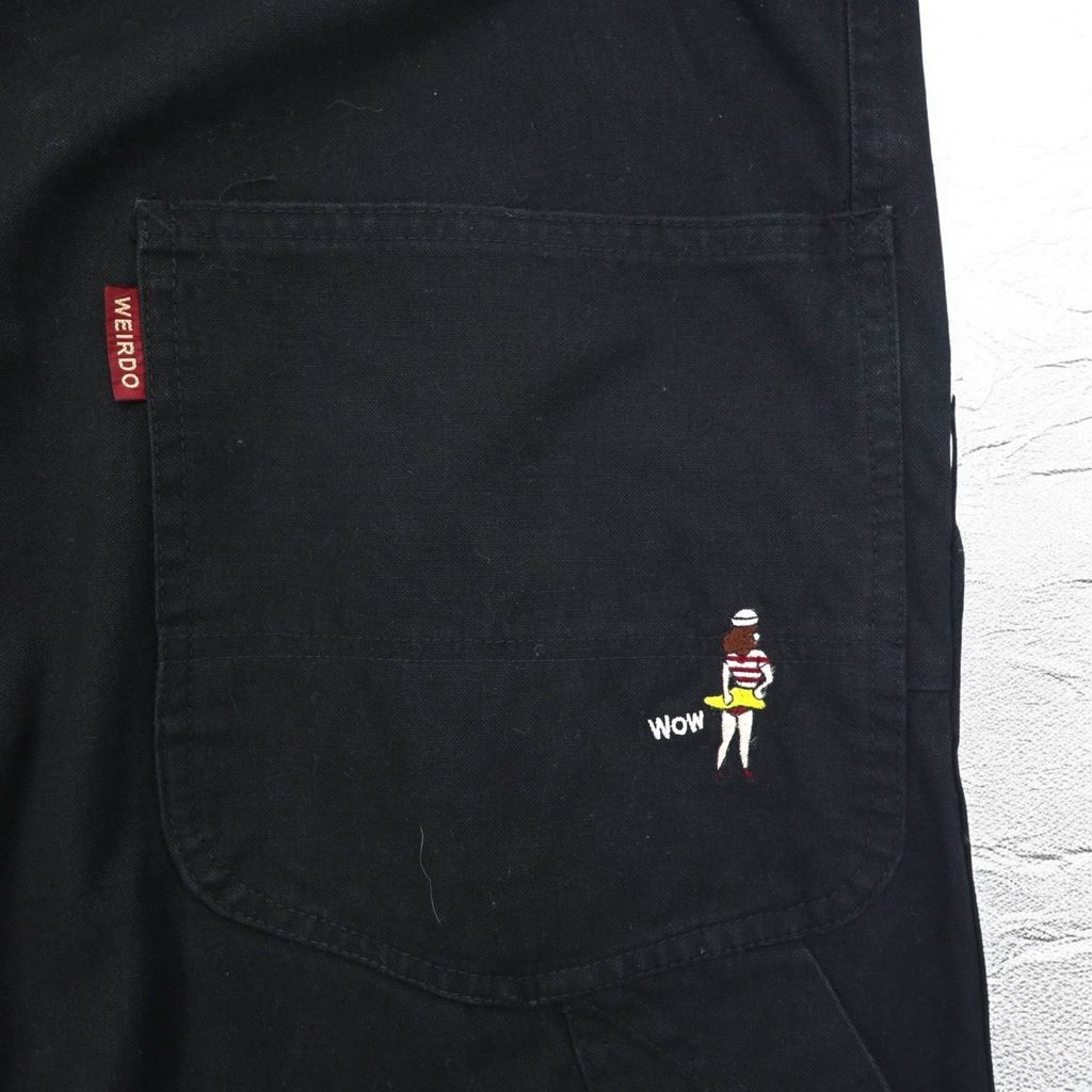 WEIRDO オーバーオール M ブラック WOLF BAIT-OVERALL ウィアード WEIRDO オーバーオール] WOLF BAIT-OVERALL WEIRDO