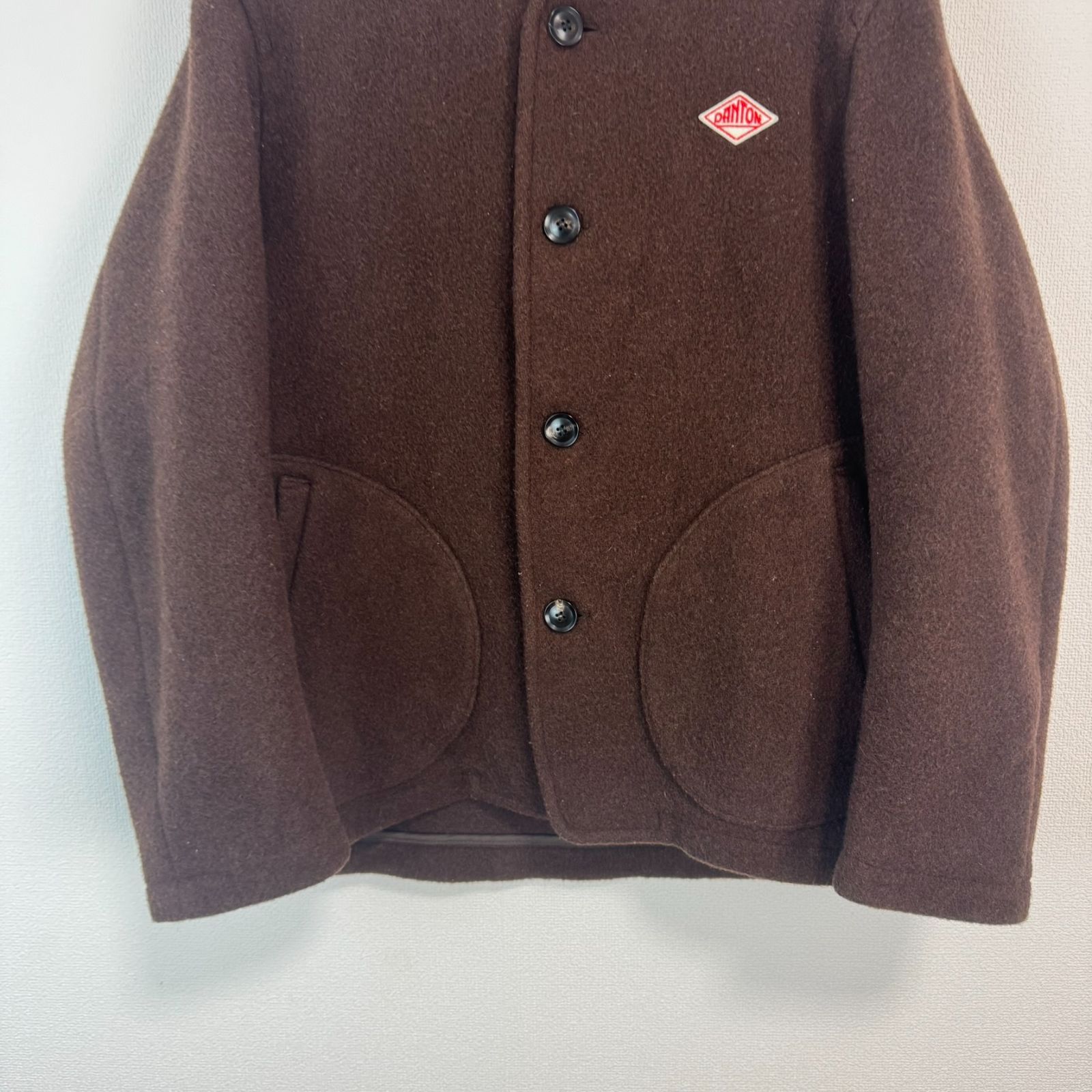 DANTON ダントン ウールモッサジャケット ワンポイントロゴ ロゴ刺繍