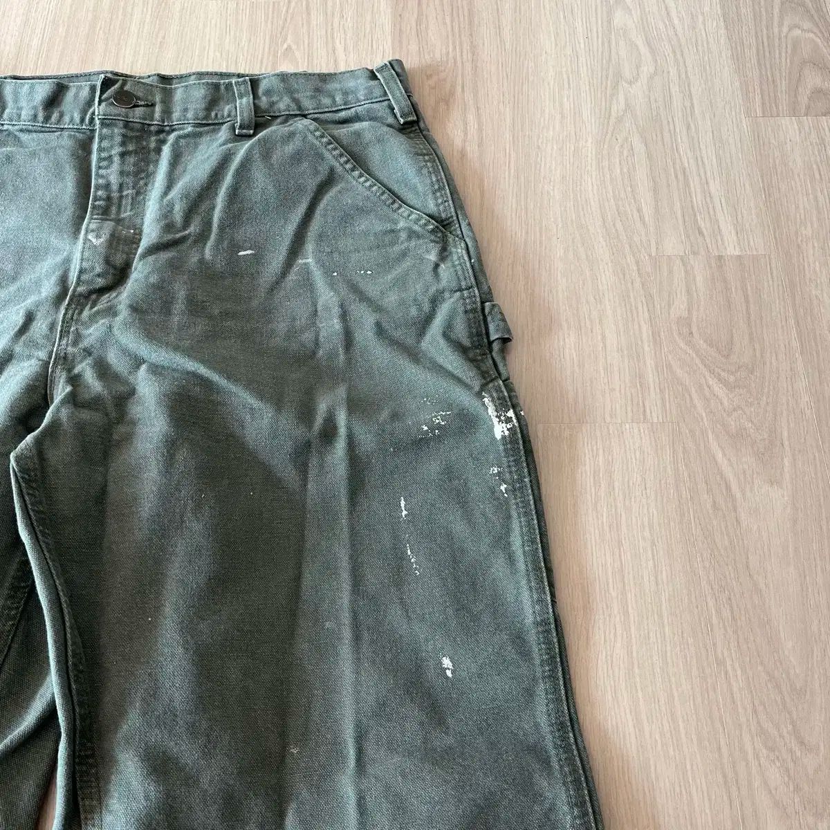 36 X 32 カーハート カーペンターパンツ モースグリン