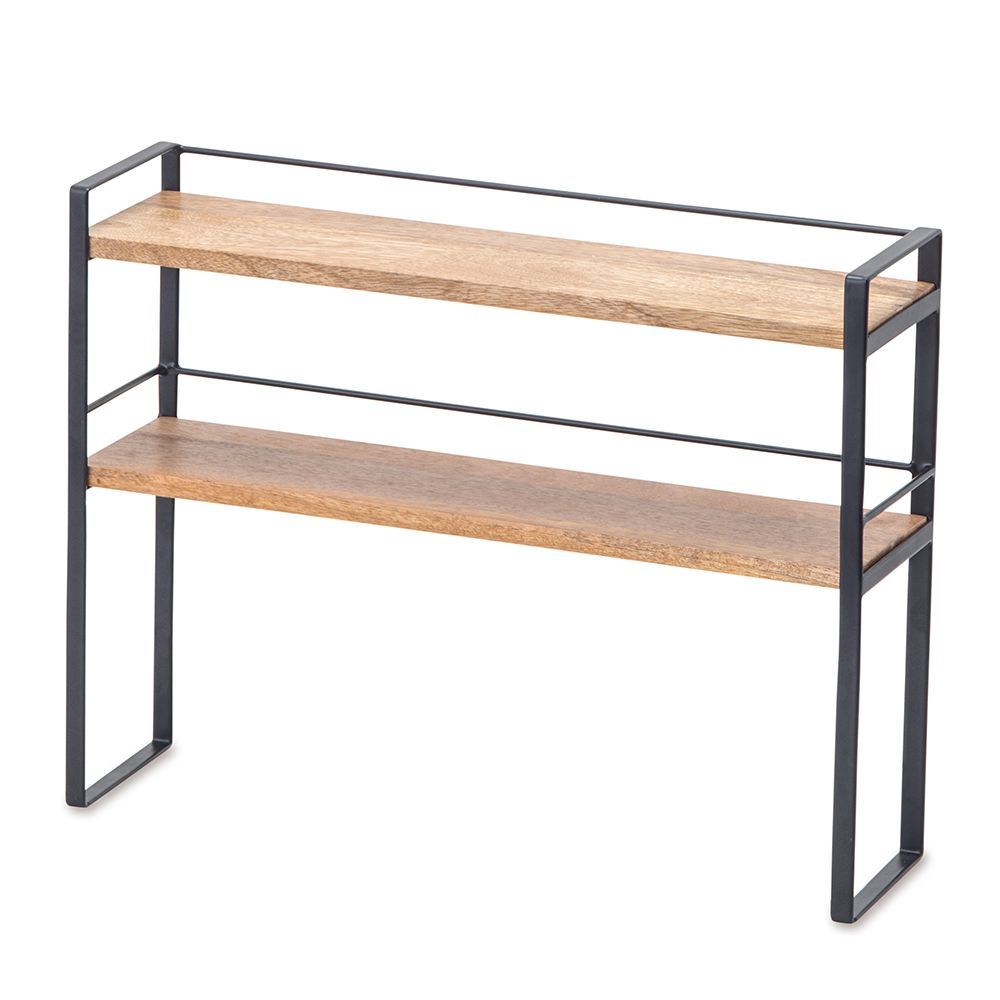 マンゴーウッド/アイアン  デスクラック マルチラック 机上 ラック デスクラック デスクボード 机上台 机上ラック 木製 スチール 収納 収納家具 収納棚 棚 机上棚 デスク おしゃれ シンプル