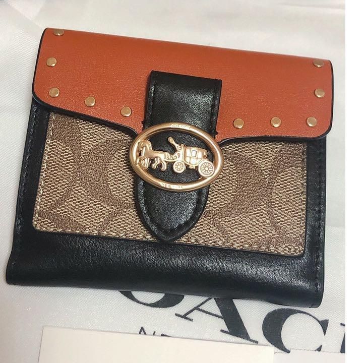 新品☆COACH ジョージー スモール ウォレット カラーブロック