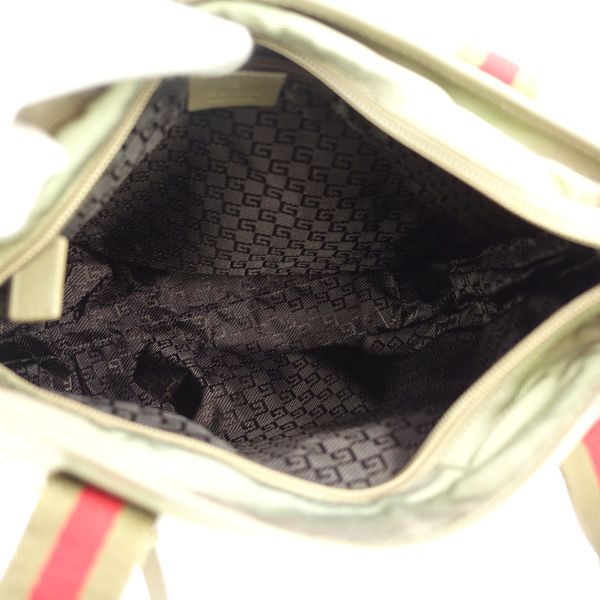 GUCCI / グッチ ■シェリーライン ナイロンハンドバッグ カーキレッド セミショルダー 019-0402-1715 【バッグ/バック/BAG/鞄/カバン】 ブランド【中古】 [0990014574] GUCCI / グッチ □シェリーライン ナイロンハンドバッグ カーキレッド