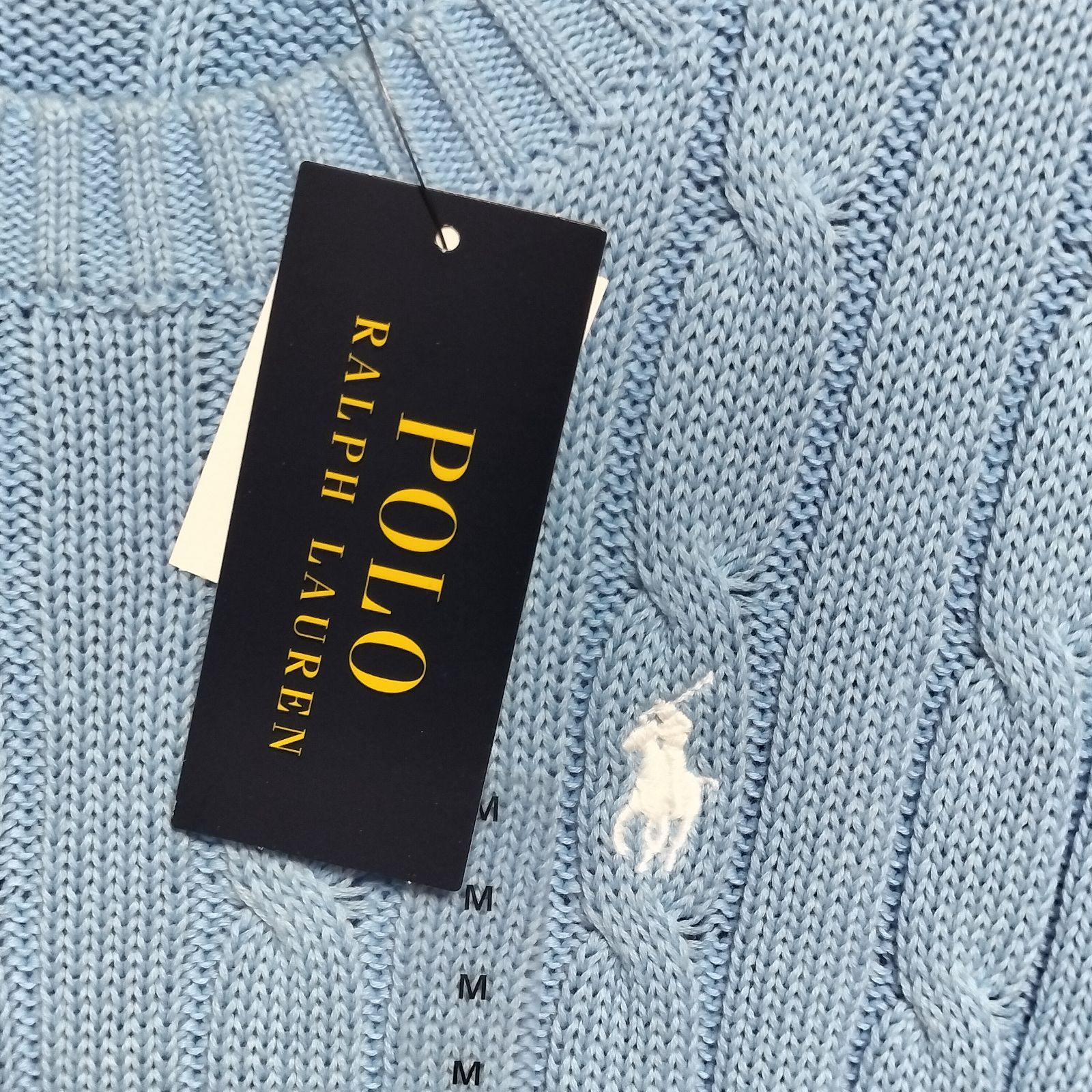 未使用品】【極美品】POLO RALPH LAUREN 半袖 ケーブルニット Мサイズ