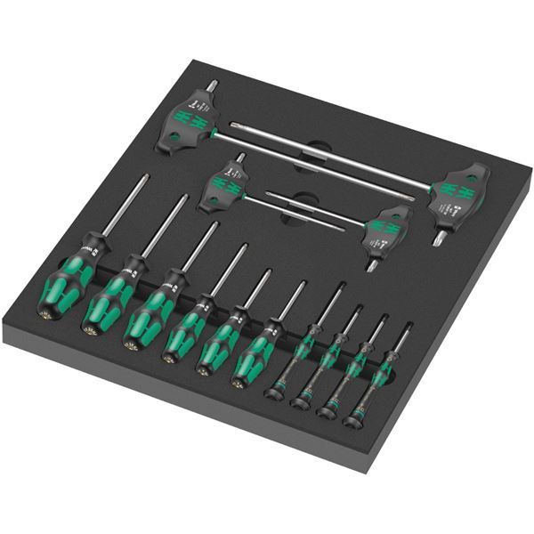 WERA ヴェラ 14本組 Kraftform Plus T型ハンドル トルクスドライバーセット フォームインサート付 150103 工具 ツール DIY