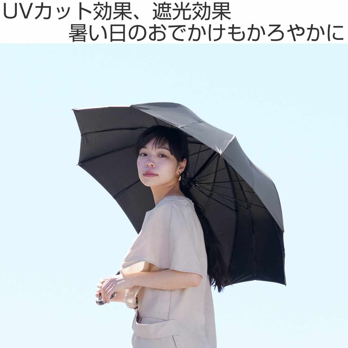marna マーナ Shupatto アンブレラ UV 55cm 傘 レディース メンズ 晴雨兼用 かさ おしゃれ かわいい 雨傘 日傘 UVカット 99.9% 長傘 撥水 日傘兼用 遮光 遮熱 ベルトなし 畳みやすい ボタンレスロック方式