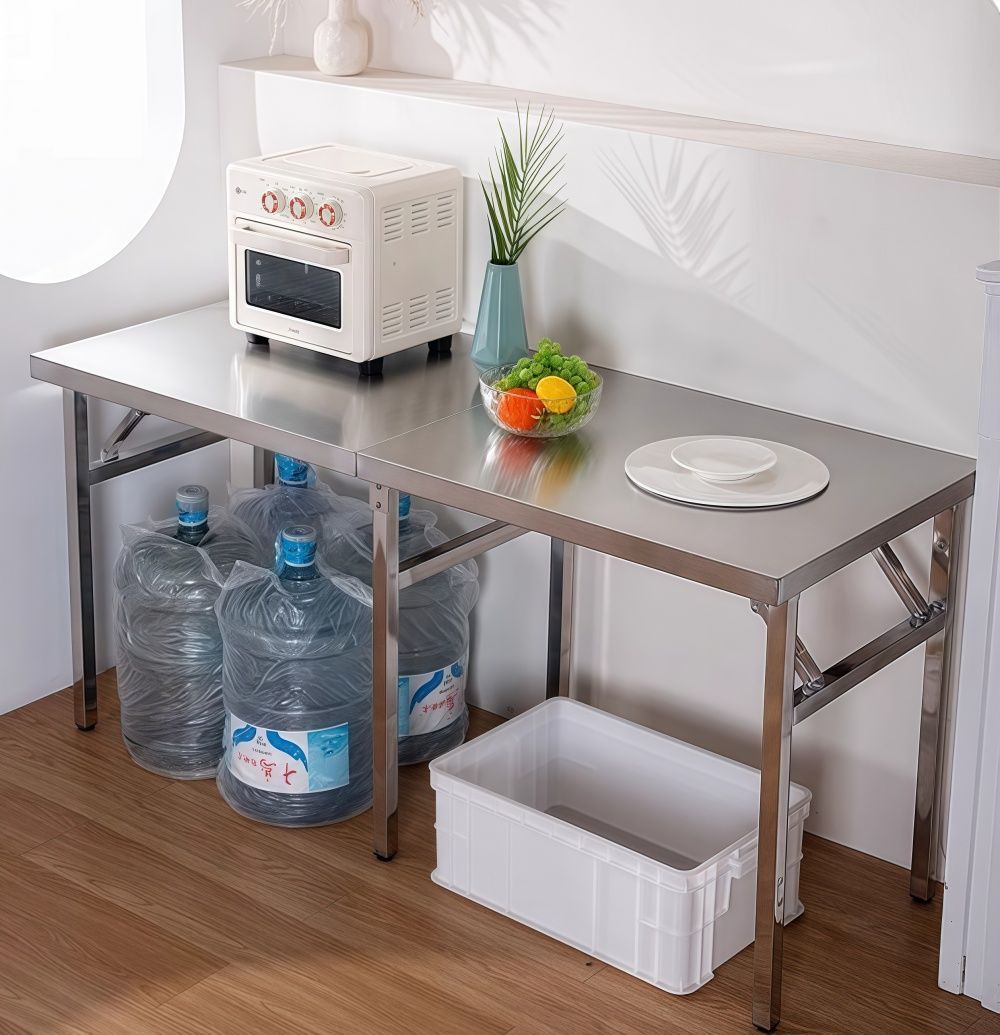 屋台テーブル 屋台作業台 キッチン作業台 調理台 簡単持ち運び作業台 移動式 ステンレス 折り畳み作業台 陳列台 厨房 作業台 折りたたみ キャスター付き テーブル 軽量 スリムラック バーベキューテーブル 軽自動車にも入る 簡単運び お祭