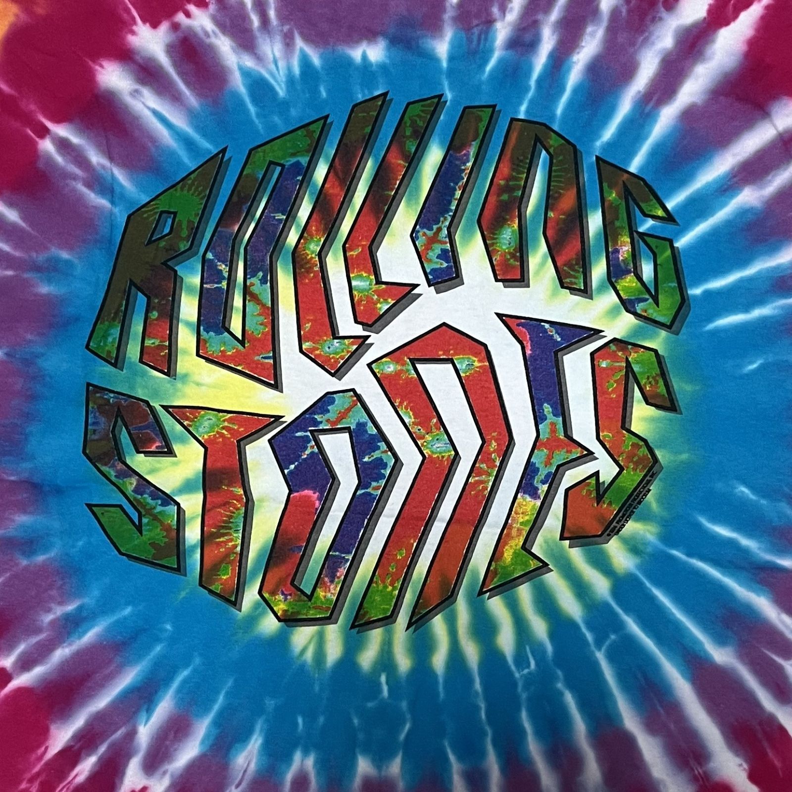 USA製 リキッドブルー ローリングストーンズ タイダイ Tシャツ L ベロ 舌 The Rolling Stones / ローリングストーンズ Tシャツ タイダイ