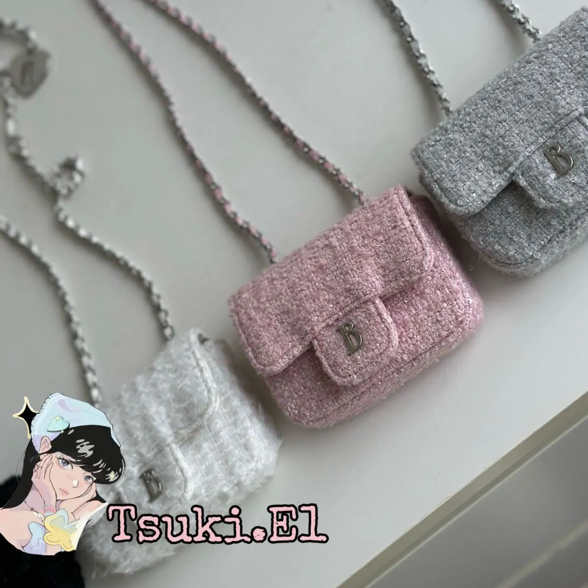The Barnnet Tweed Chain Belt Mini Bag バーネット バッグ The Barnnet Tweed Chain Belt Mini Bag バーネット ツイード