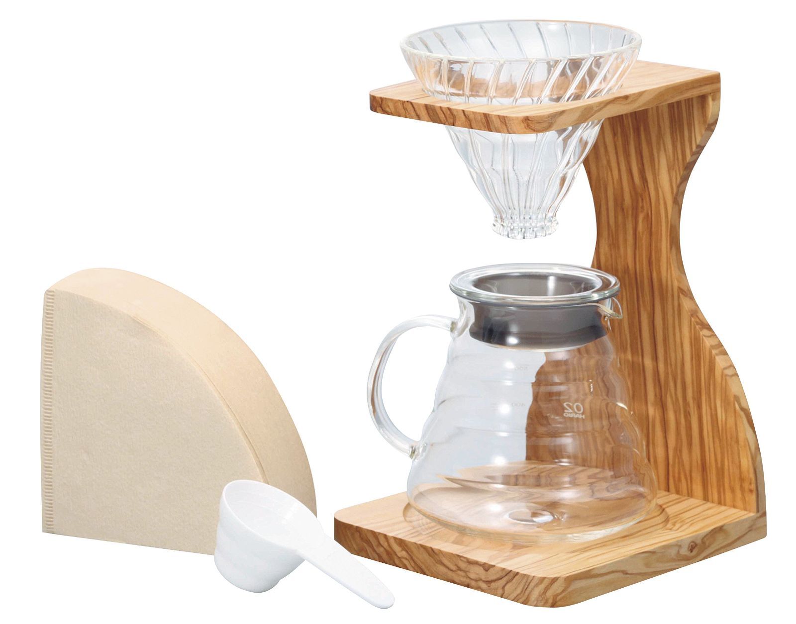 商品 V60 オリーブウッドスタンドセット 1~4杯用 コーヒードリッパー プレゼント HARIO ハリオ ギフト 贈り物 VSS-1206-OV
