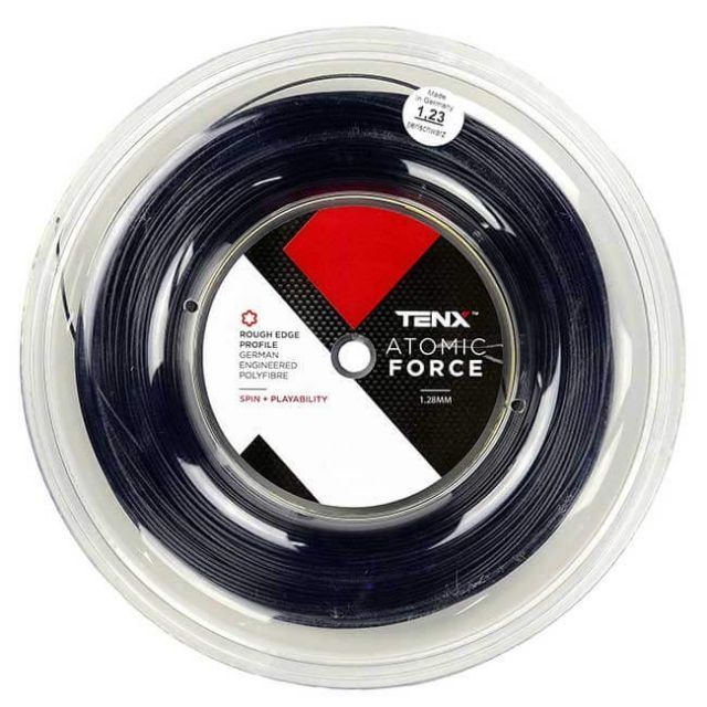 テンエックス プロ(TENX PRO) アトミックフォース (Atomic Force) (1.23mm/1.28mm) 200Mロール ブラック 硬式テニス ポリエステルガット (021129999)