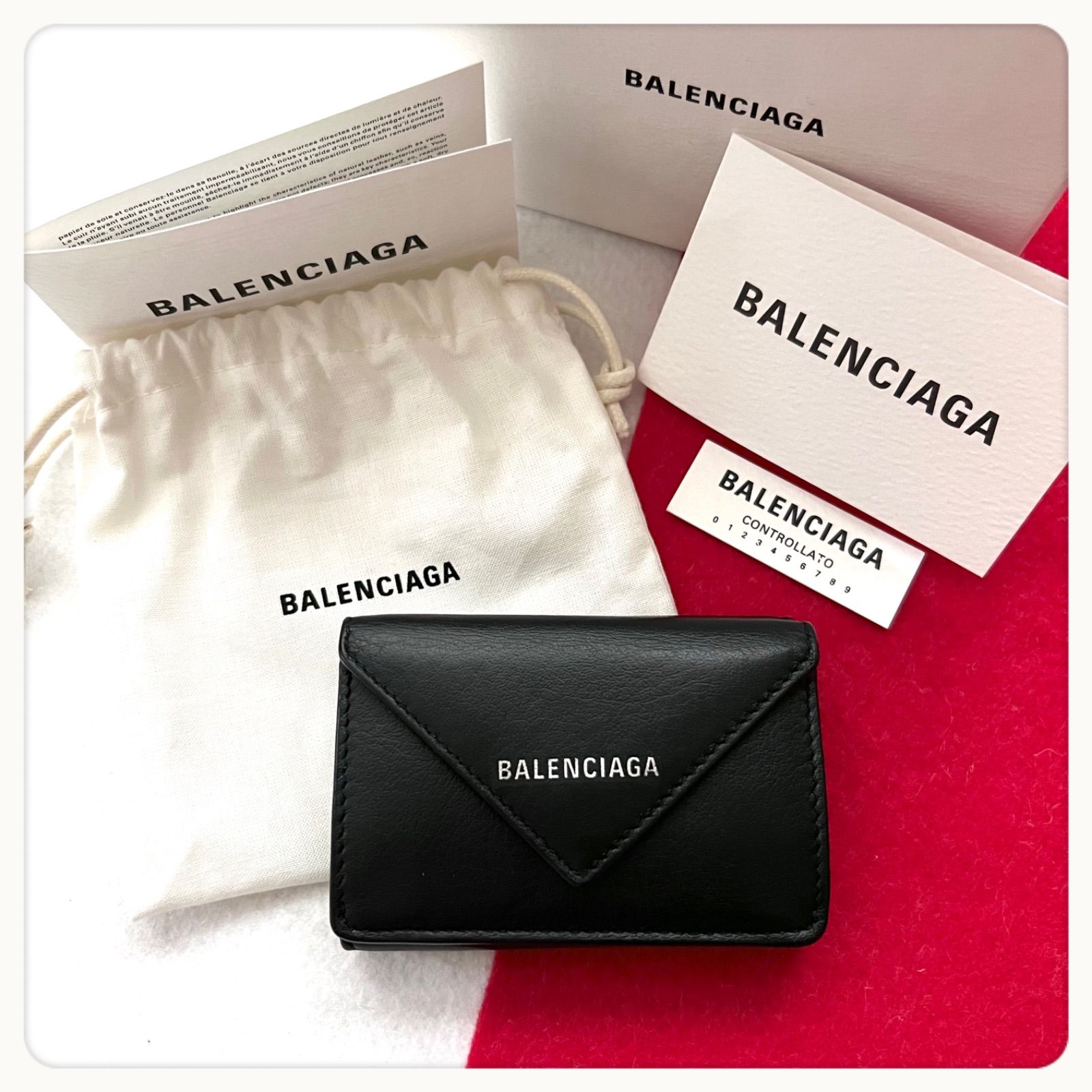 週末限定直輸入♪ 美品✨BALENCIAGAバレンシアガ財布 ペーパーミニ