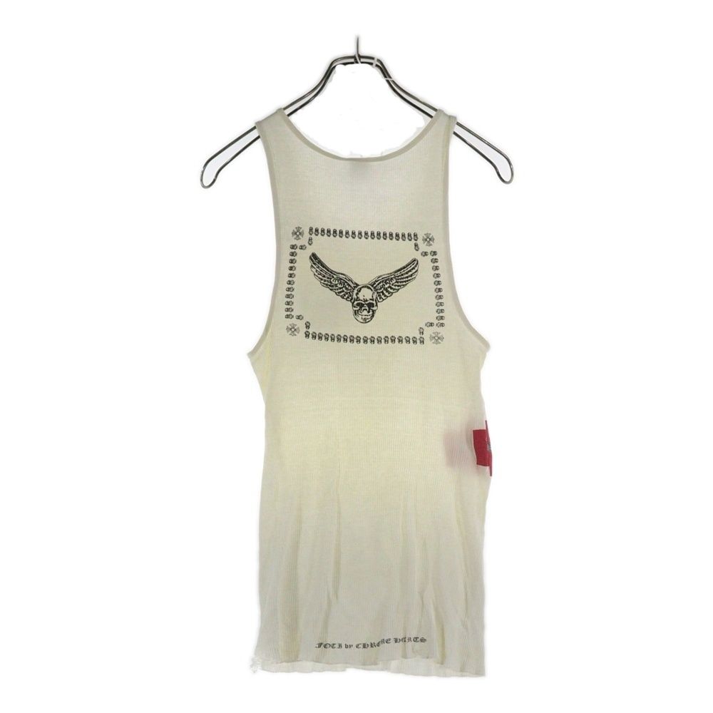 CHROME HEARTS クロムハーツ OLD FOTI 両面プリント コットン タンクトップ ホワイト