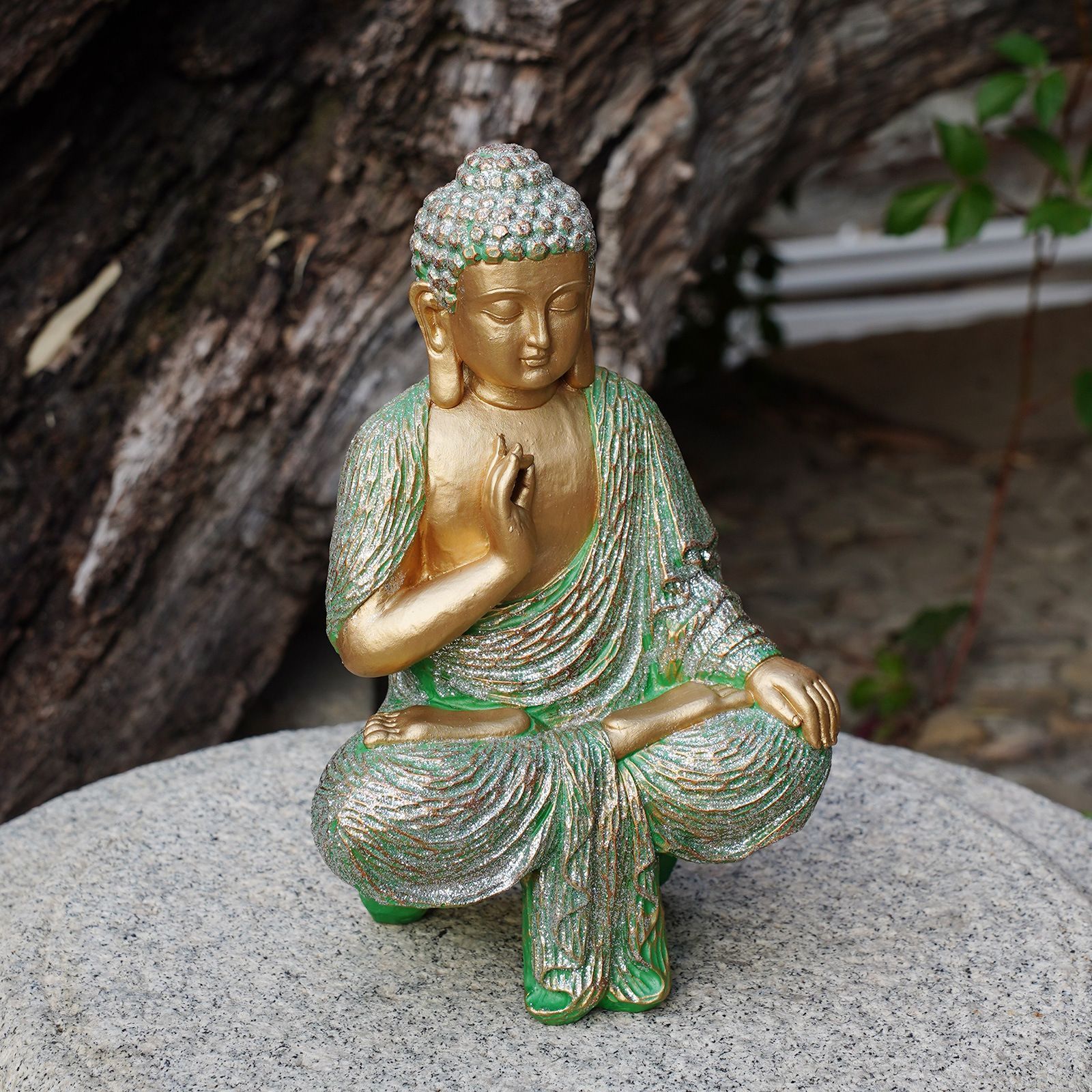 WANGHAI-666 仏像 ブルー セラミック 仏像 装飾 デスクトップ オフィス