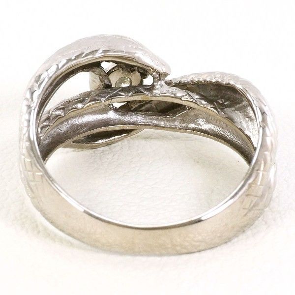 リング 指輪 ダイヤモンド リング K10WG ホワイトゴールド 8号【中古  