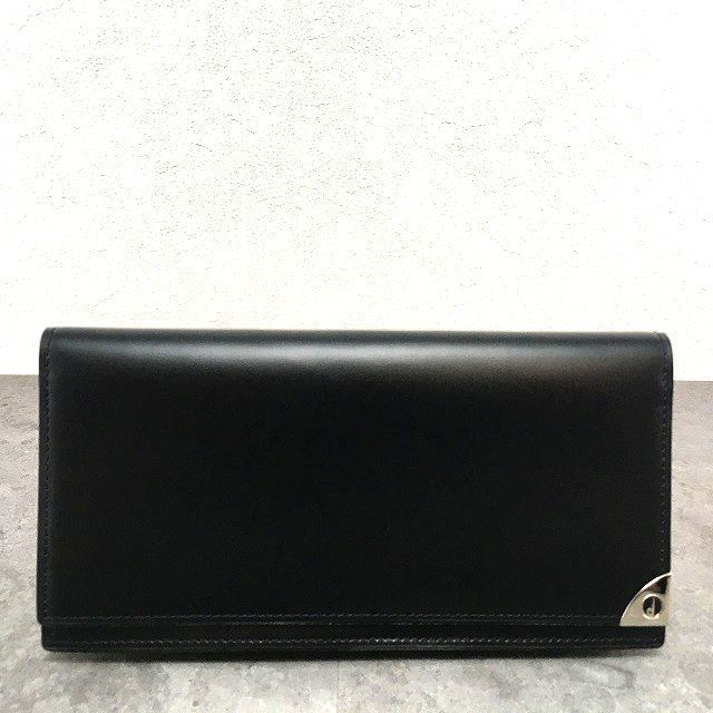 極美品✨dunhill 長財布 レザー メンズ ブラック系 ダンヒル dunhill 長財布 小銭入れ付 バーリントン レザー