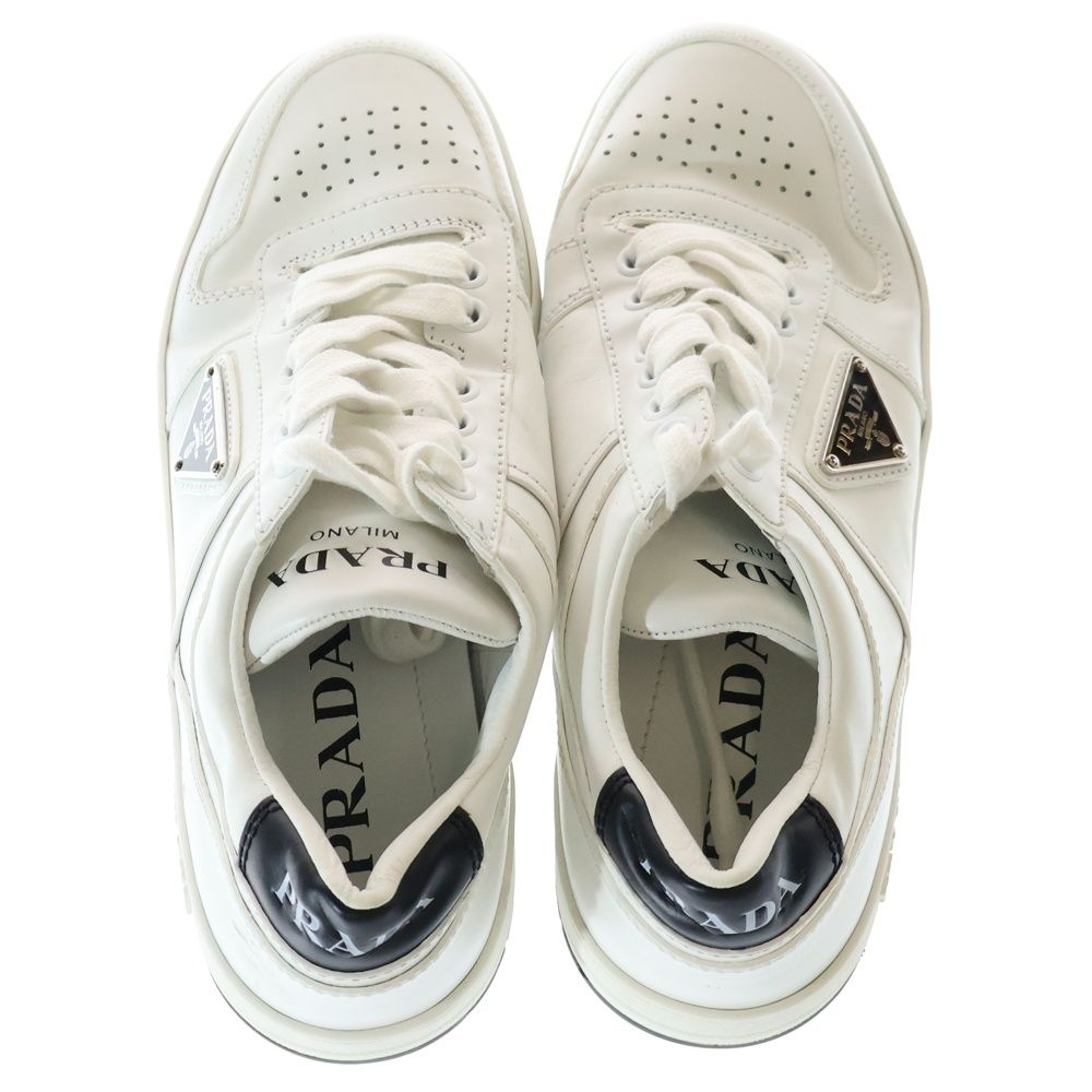 美品　PRADA プラダ　ダウンタウン トライアングルプレート スニーカー PRADA(プラダ) Downtown Low Top Sneakers ダウンタウン