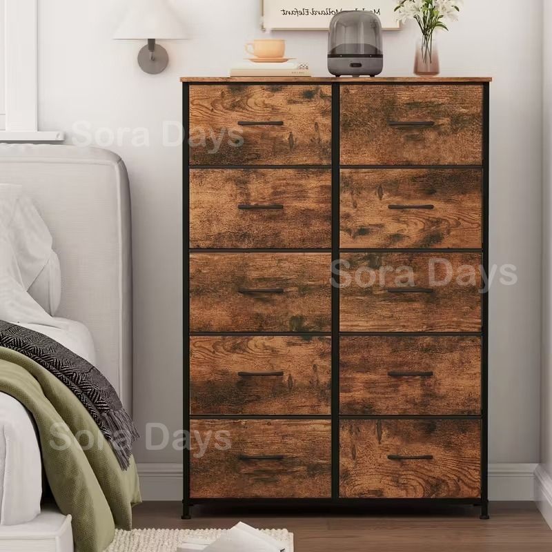 チェスト キャビネット タンス 木目調 シンプル ナチュラル おしゃれ インテリア 北欧 衣類収納 省スペース 大容量 引き出し 5段10杯 モノトーン 選べるカラー ブラック ヴィンテージ ホワイト 80×30×114.5cm